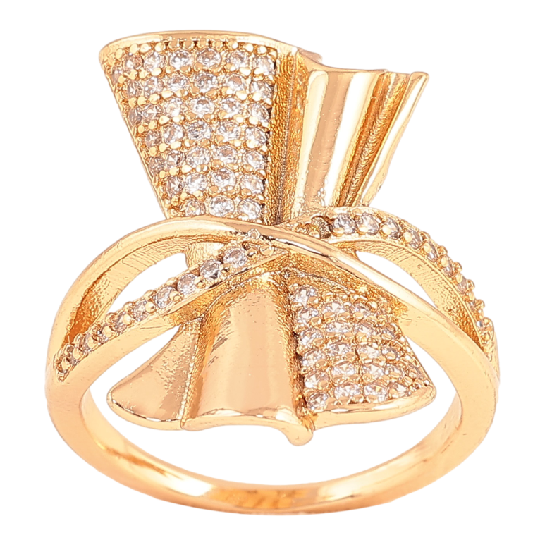 Кольцо Xuping цвет Позолота 18K "Декоративный бант с кристаллами" фото №1