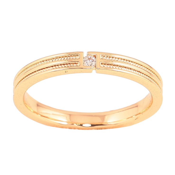 Каблучка Xuping колір Позолота 18K "Візерунок з кристалом" шир. 3мм фото №12