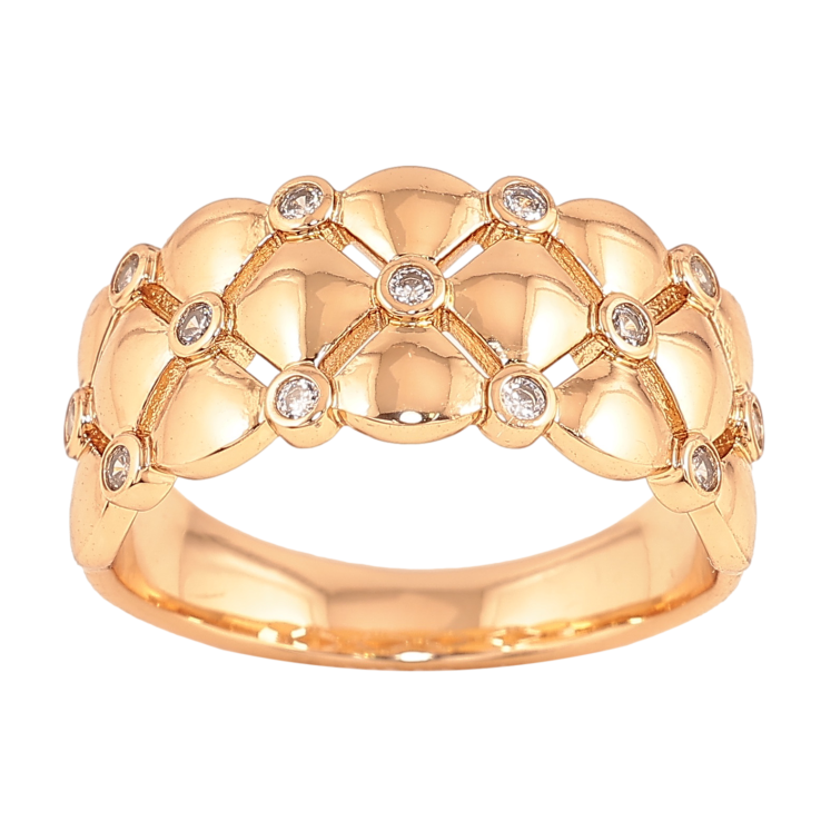 Кольцо Xuping цвет Позолота 18K "Узор с кристаллами" фото №18