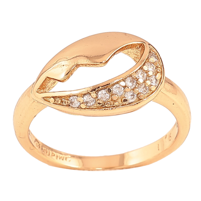 Кольцо Xuping цвет Позолота 18K "Узор с кристаллами" фото №1 Кольцо Xuping цвет Позолота 18K "Узор с кристаллами" фото №1