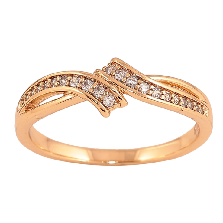 Каблучка Xuping колір Позолота 18K "Візерунок з кристалами" фото №11 Каблучка Xuping колір Позолота 18K "Візерунок з кристалами" фото №11