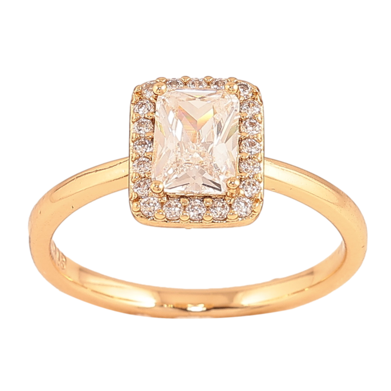 Каблучка Xuping колір Позолота 18K "Кристальний блиск" фото №4