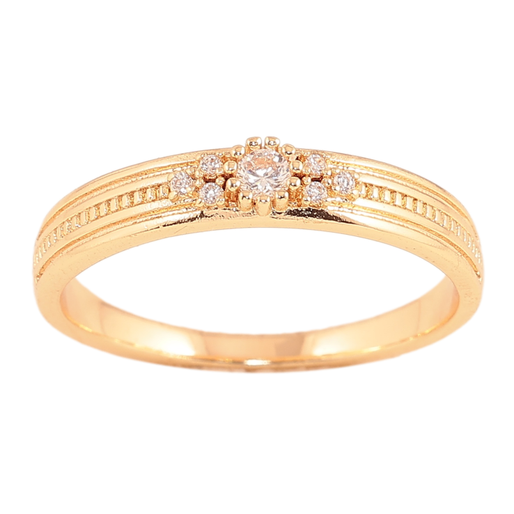 Каблучка Xuping колір Позолота 18K "Візерунок з кристалами" фото №23