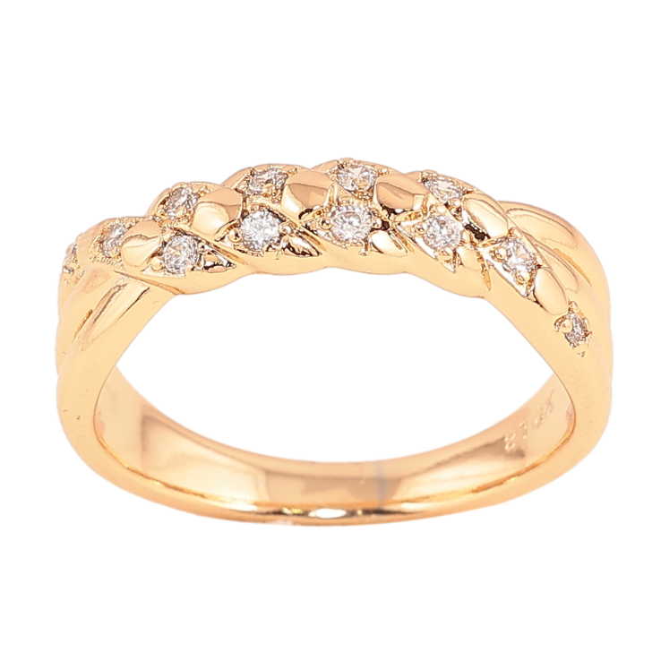 Кольцо Xuping цвет Позолота 18K "Узор с кристаллами" фото №15