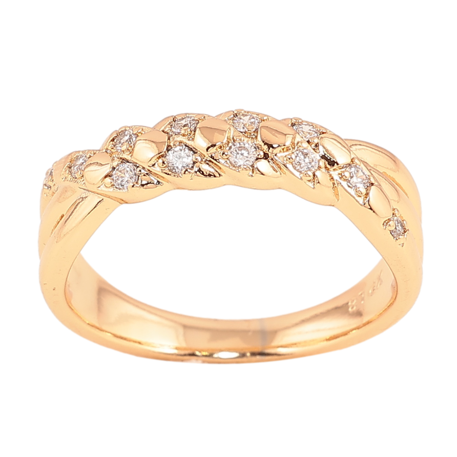 Кольцо Xuping цвет Позолота 18K "Узор с кристаллами" фото №1
