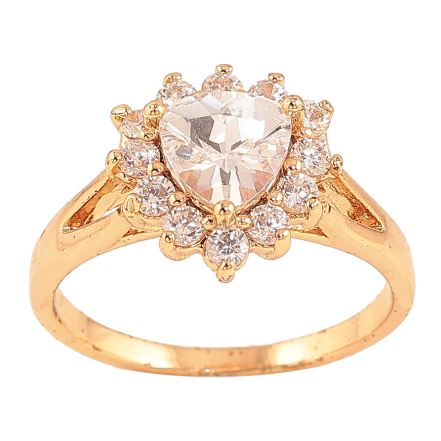 Кольцо Xuping цвет Позолота 18K "Узор с кристаллами" фото №1