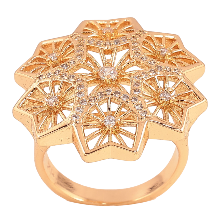 Кольцо Xuping цвет Позолота 18K "Снежинка" фото №1