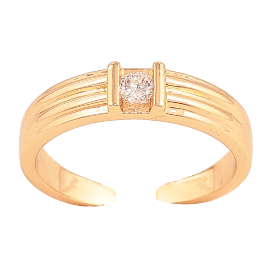 Каблучка Xuping колір Позолота 18K "Візерунок з кристалом" фото №1 Каблучка Xuping колір Позолота 18K "Візерунок з кристалом" фото №1