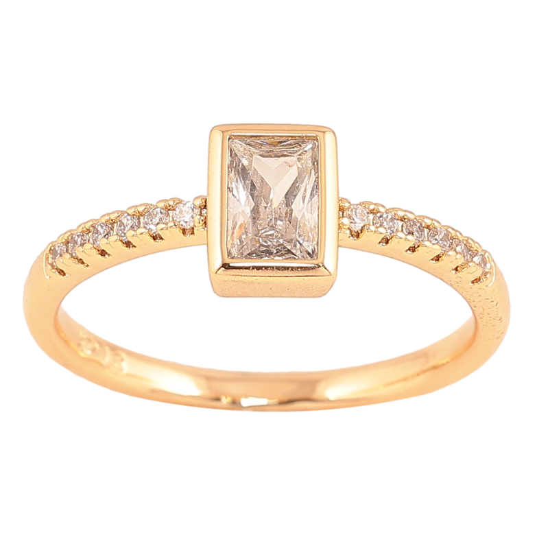 Кольцо Xuping цвет Позолота 18K "Узор с кристаллами" фото №2