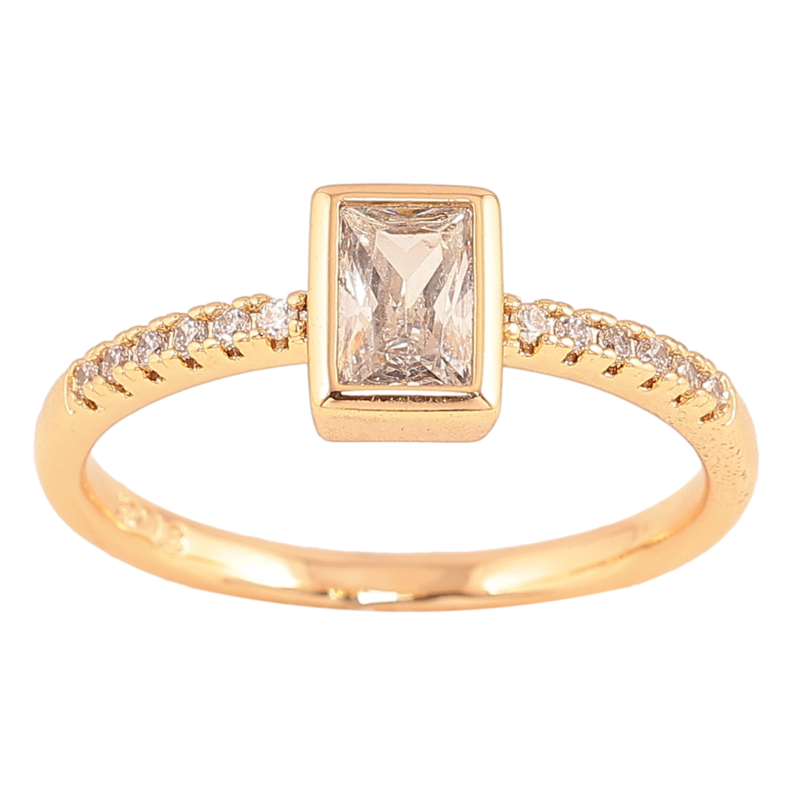 Кольцо Xuping цвет Позолота 18K "Узор с кристаллами" фото №1