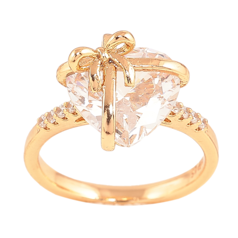 Кольцо Xuping цвет Позолота 18K "Кристалл с бантом" фото №1