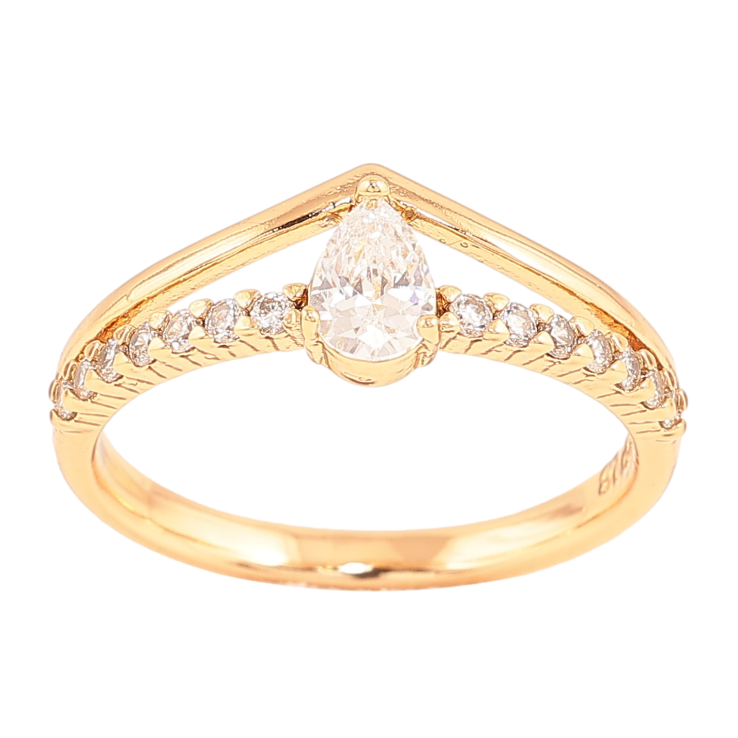 Кольцо Xuping цвет Позолота 18K "Узор с кристаллами" фото №18