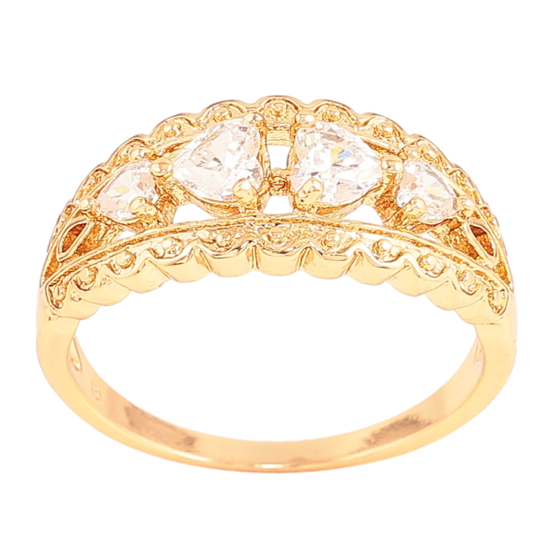 Кольцо Xuping цвет Позолота 18K "Узор с кристаллами" фото №1