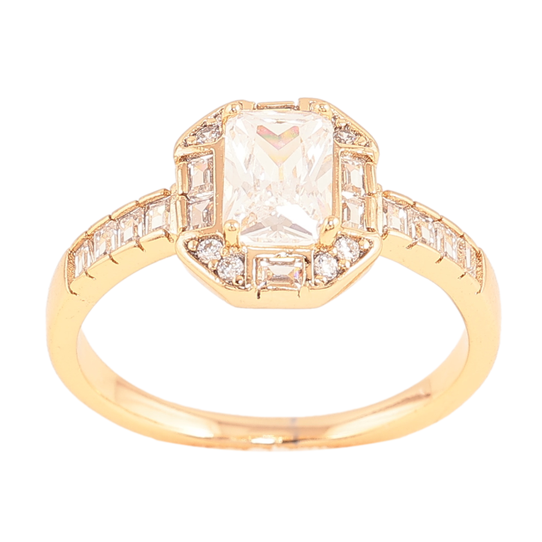 Каблучка Xuping колір Позолота 18K "Візерунок з інкрустацією кристалами" фото №13