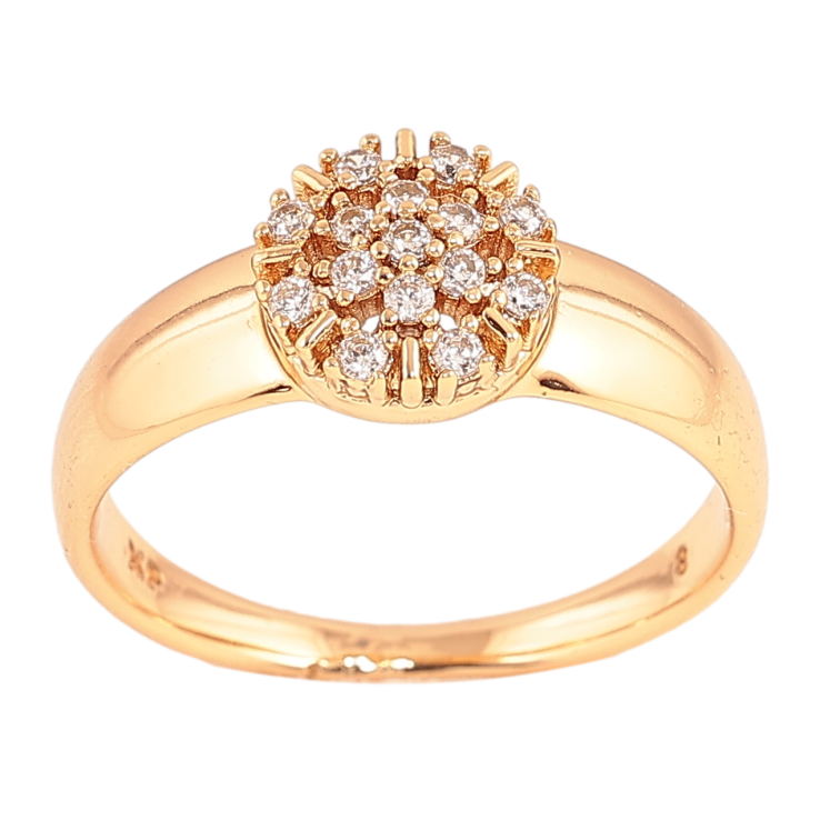 Каблучка Xuping колір Позолота 18K "Візерунок з інкрустацією кристалами" фото №11