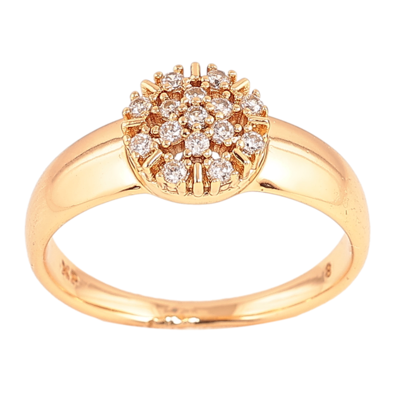 Каблучка Xuping колір Позолота 18K "Візерунок з інкрустацією кристалами" фото №1