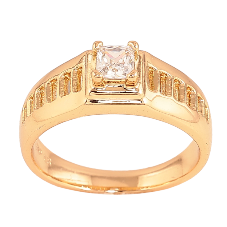 Каблучка Xuping колір Позолота 18K "Візерунок з кристалом" фото №20