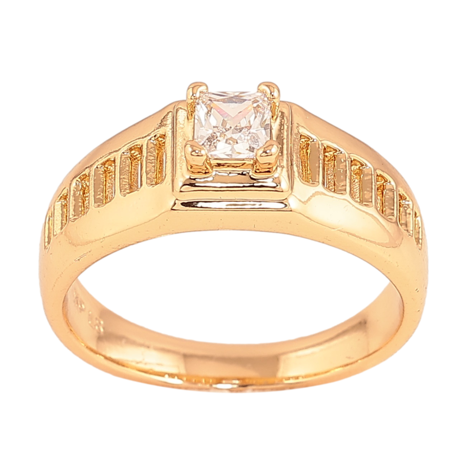 Кольцо Xuping цвет Позолота 18K "Узор с кристаллом" фото №1 Кольцо Xuping цвет Позолота 18K "Узор с кристаллом" фото №1