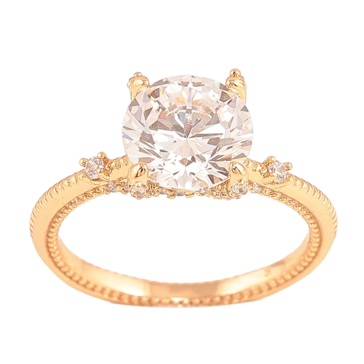 Каблучка Xuping колір Позолота 18K "Візерунок з кристалами" фото №17