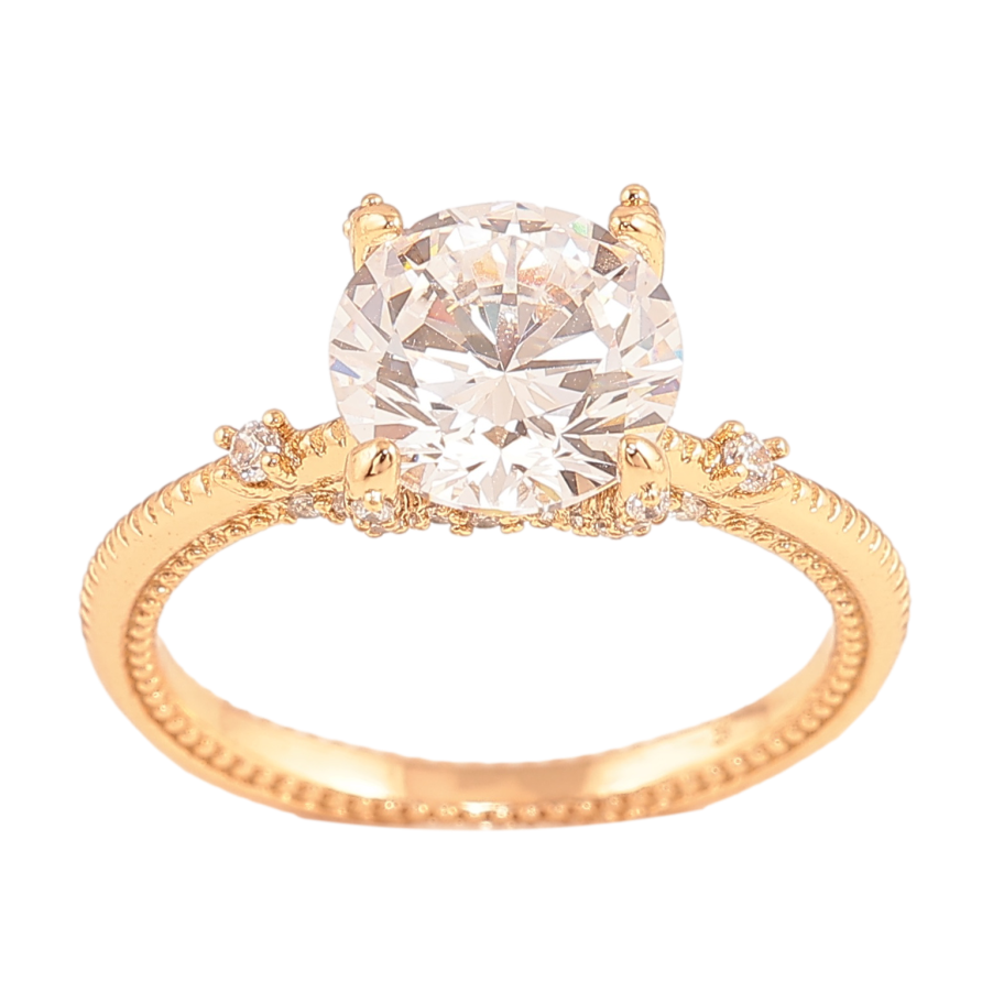 Каблучка Xuping колір Позолота 18K "Візерунок з кристалами" фото №1