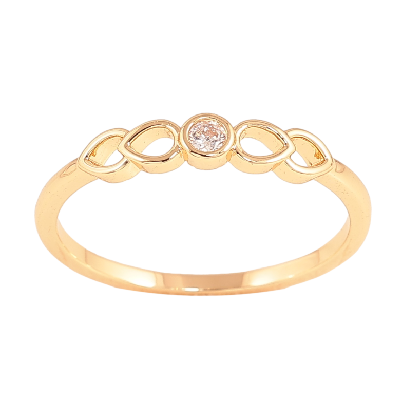 Кольцо Xuping цвет Позолота 18K "Узор с кристаллом" фото №1