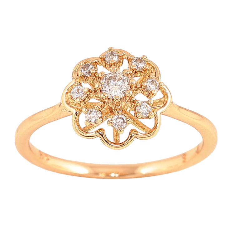 Кольцо Xuping цвет Позолота 18K "Цветочек с кристаллами" фото №19