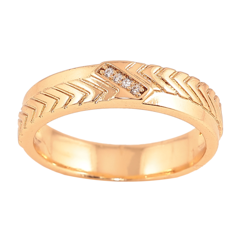 Кольцо Xuping цвет Позолота 18K "Узор с кристаллами" шир. 4.5мм фото №1