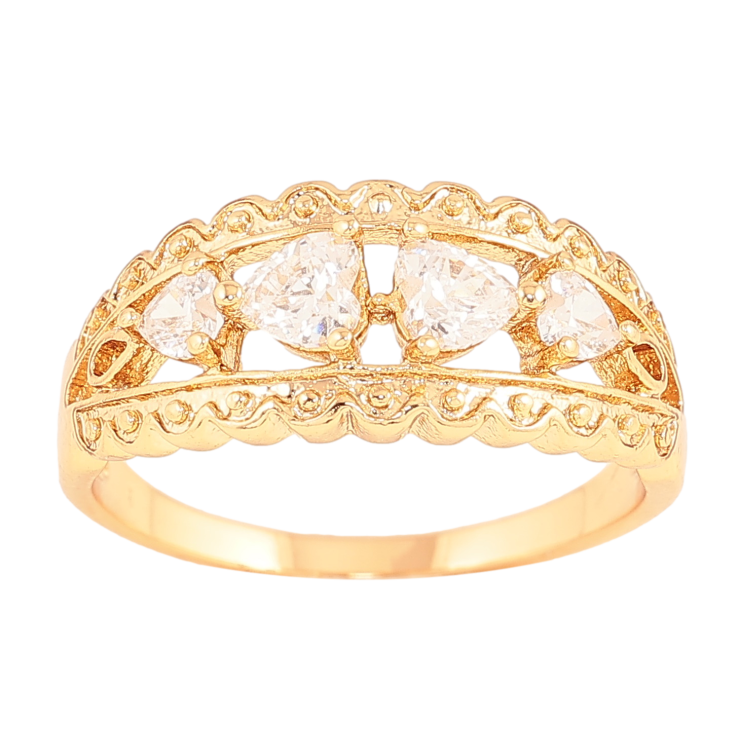 Кольцо Xuping цвет Позолота 18K "Узор с кристаллами" фото №14