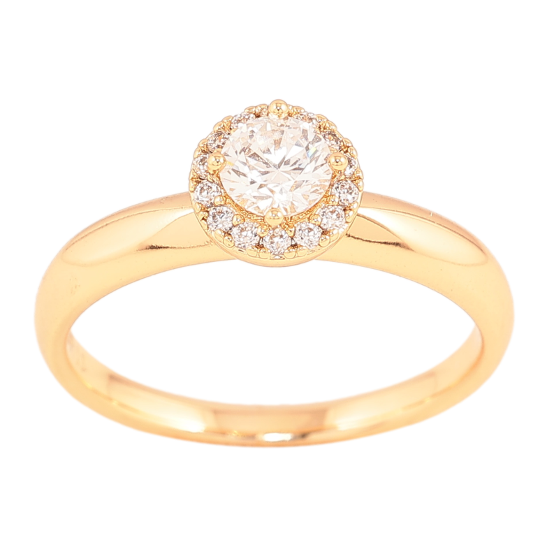 Кольцо Xuping цвет Позолота 18K "Узор с кристаллами" фото №1