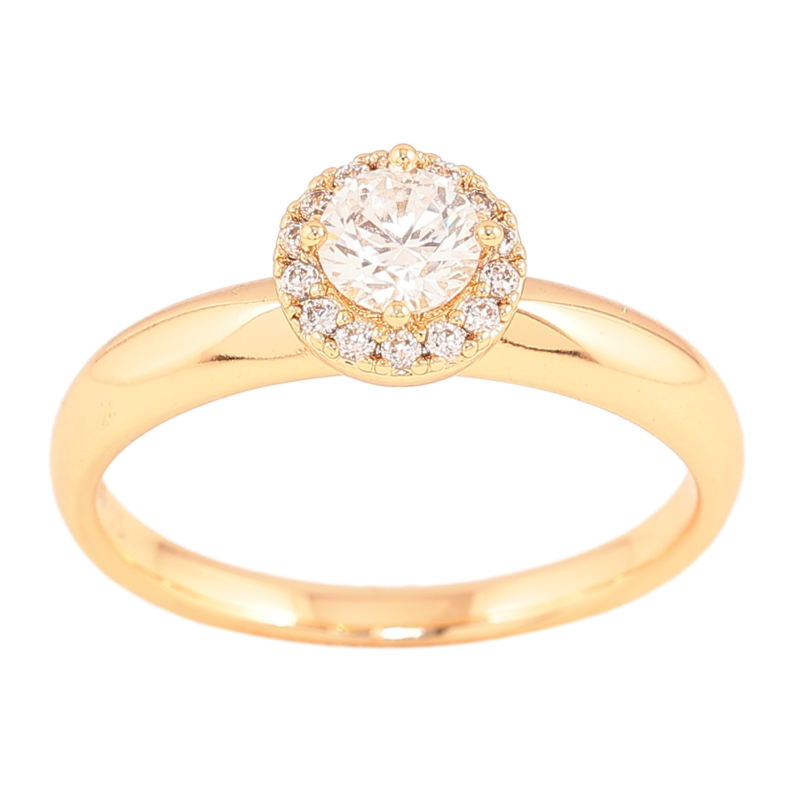 Кольцо Xuping цвет Позолота 18K "Узор с кристаллами" фото №1