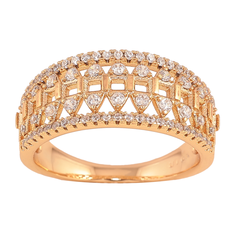 Кольцо Xuping цвет Позолота 18K "Узор с кристаллами" фото №1