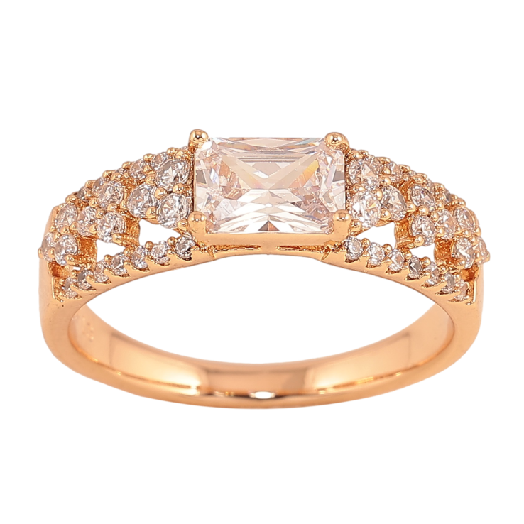 Кольцо Xuping цвет Позолота 18K "Узор с кристаллами" фото №10