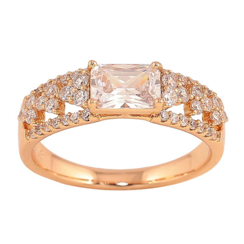 Кольцо Xuping цвет Позолота 18K "Узор с кристаллами" фото №1