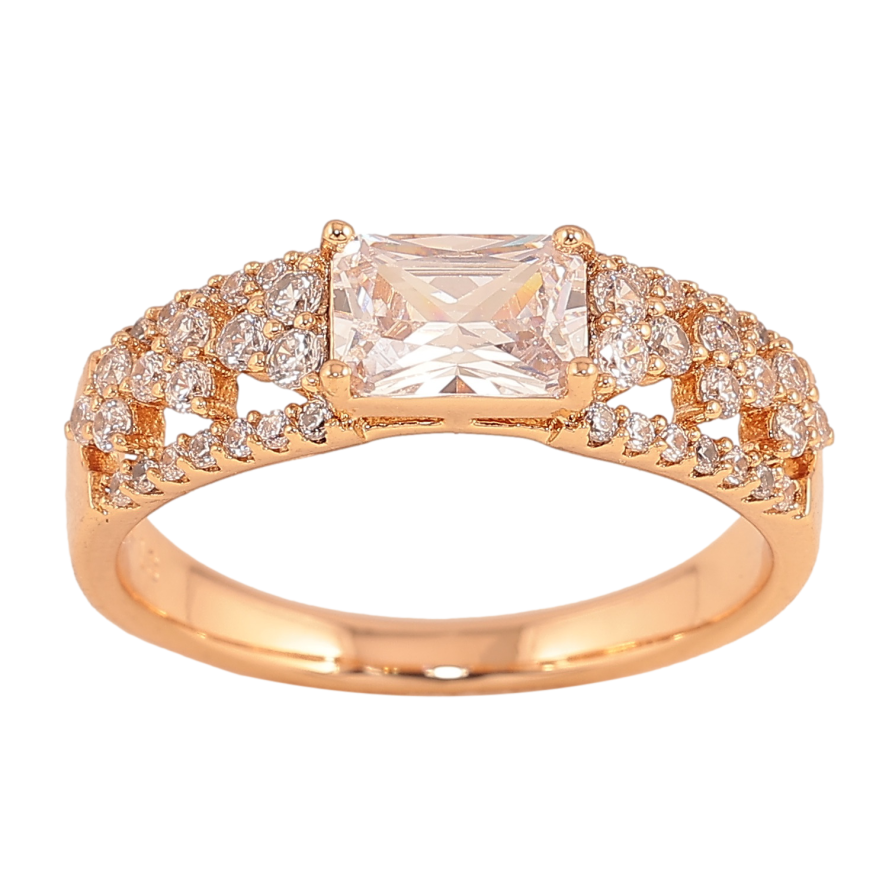 Кольцо Xuping цвет Позолота 18K "Узор с кристаллами" фото №1