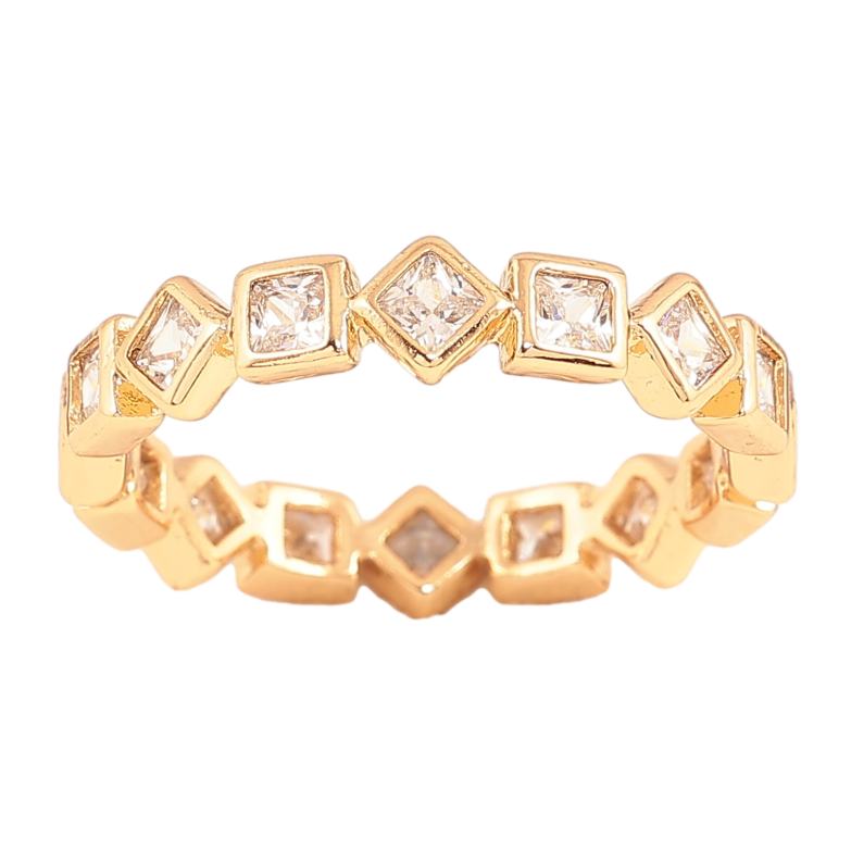 Кольцо Xuping цвет Позолота 18K "Дорожка кристаллов" фото №1