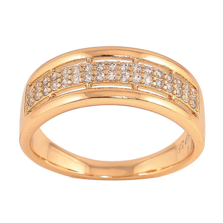 Каблучка Xuping колір Позолота 18K "Візерунок з кристалами" фото №16