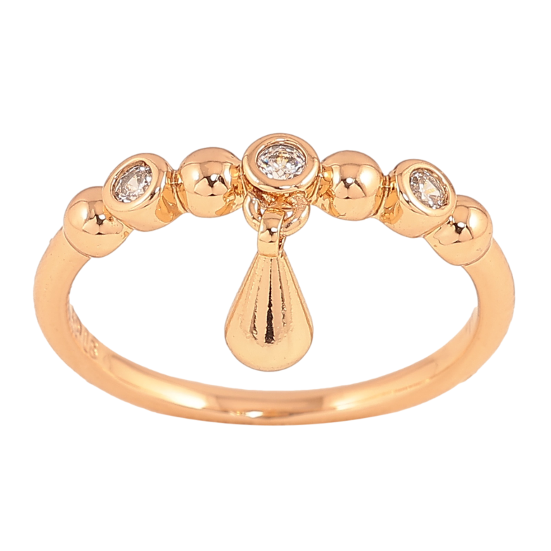 Кольцо Xuping цвет Позолота 18K "Узор с кристаллами" фото №1