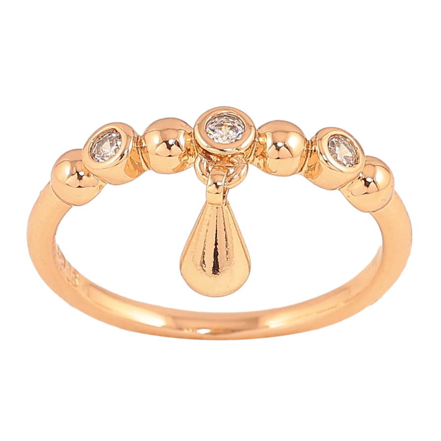 Кольцо Xuping цвет Позолота 18K "Узор с кристаллами" фото №1