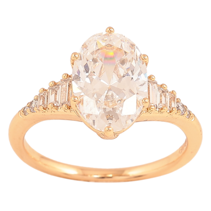 Кольцо Xuping цвет Позолота 18K "Узор с кристаллами" фото №23