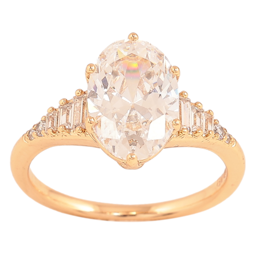 Кольцо Xuping цвет Позолота 18K "Узор с кристаллами" фото №1