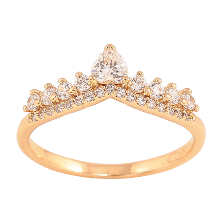 Каблучка Xuping колір Позолота 18K "Візерунок з кристалами" фото №11