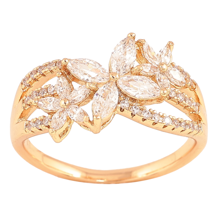 Кольцо Xuping цвет Позолота 18K "Цветочный узор с кристаллами" фото №21