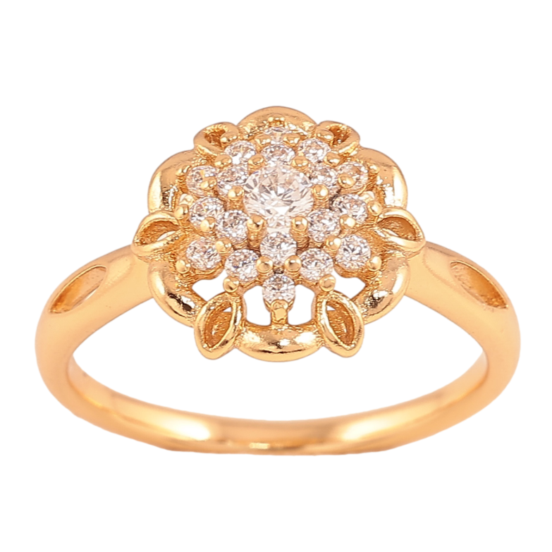 Кольцо Xuping цвет Позолота 18K "Узор с кристаллами" фото №1