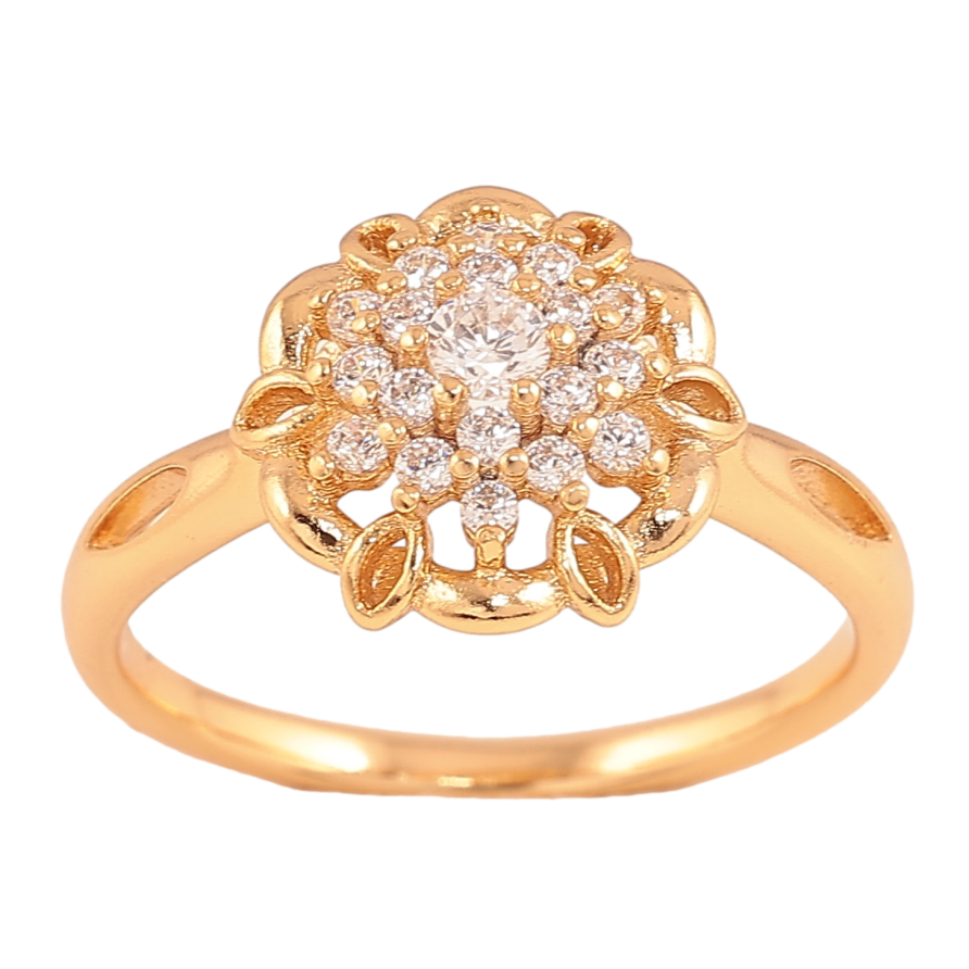 Кольцо Xuping цвет Позолота 18K "Узор с кристаллами" фото №1