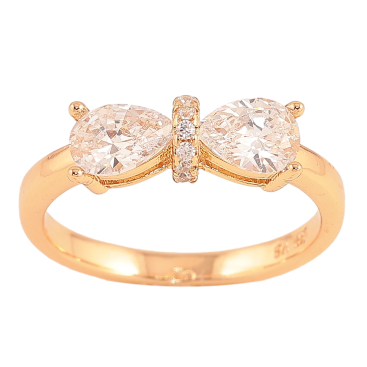 Кольцо Xuping цвет Позолота 18K "Кристальный бант" фото №17