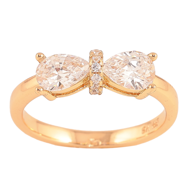 Каблучка Xuping колір Позолота 18K "Кристальний бант" фото №1