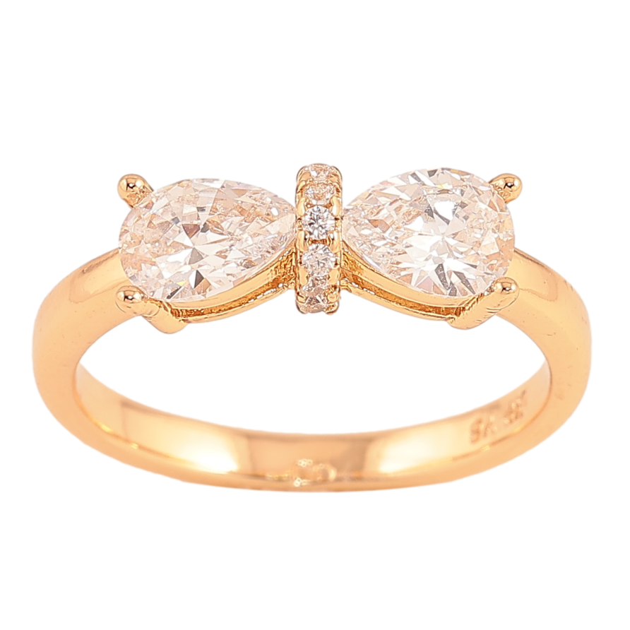 Кольцо Xuping цвет Позолота 18K "Кристальный бант" фото №1