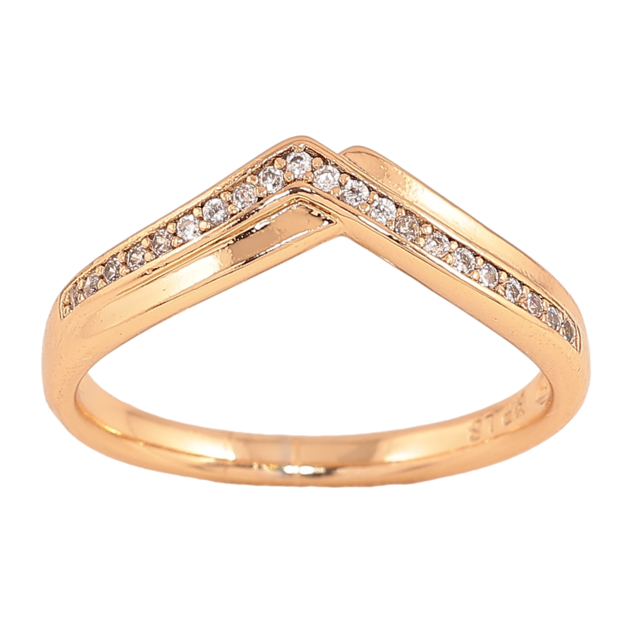 Каблучка Xuping колір Позолота 18K "Візерунок з кристалами" фото №1 Каблучка Xuping колір Позолота 18K "Візерунок з кристалами" фото №1