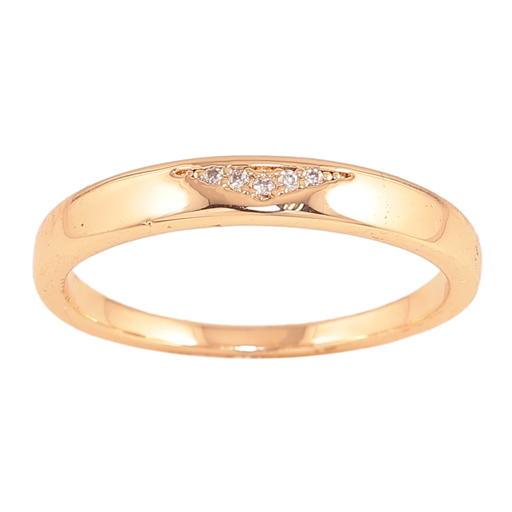 Каблучка Xuping колір Позолота 18K "Візерунок з кристалами" фото №5