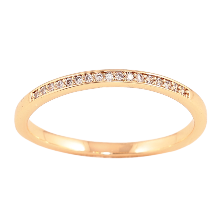 Каблучка Xuping колір Позолота 18K "Доріжка кристалів" фото №1